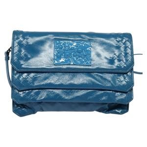 Bottega Veneta Intrecciato Blue Leather shoulder